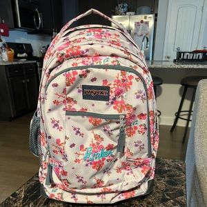 Jansport rolling backpack with the name Amber on it